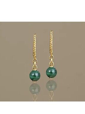 Christian James Sterling Silver Gemstone Bead Earrings